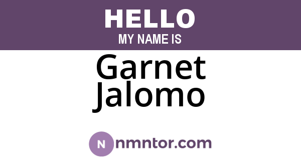 Garnet Jalomo