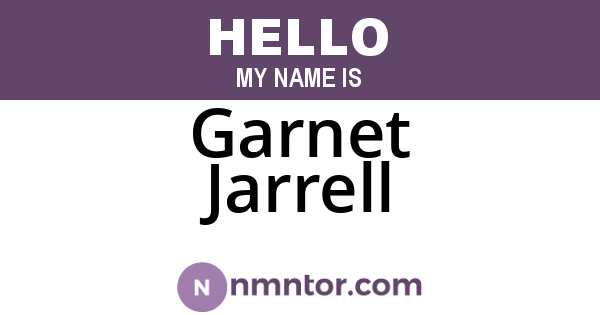Garnet Jarrell