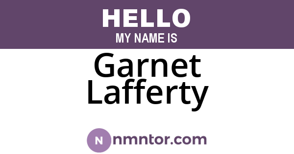 Garnet Lafferty