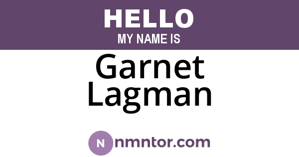 Garnet Lagman