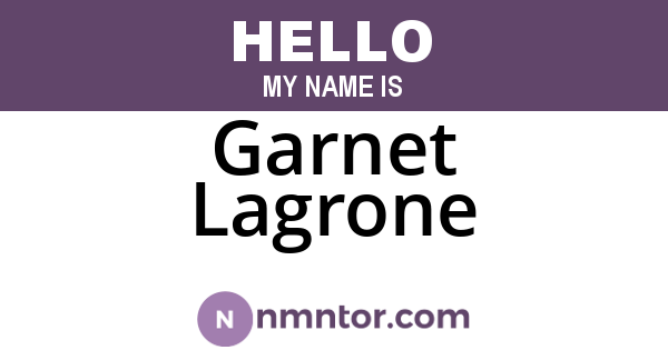 Garnet Lagrone