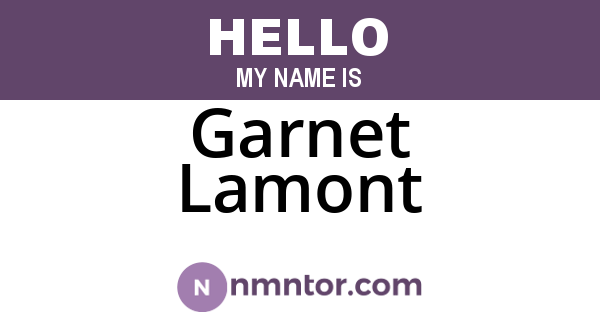 Garnet Lamont