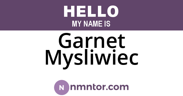 Garnet Mysliwiec