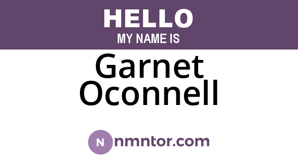 Garnet Oconnell