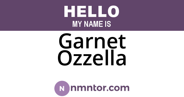 Garnet Ozzella