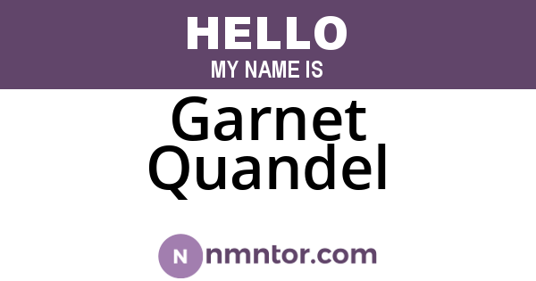 Garnet Quandel