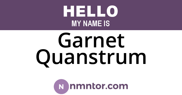 Garnet Quanstrum
