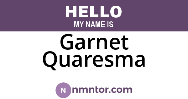 Garnet Quaresma