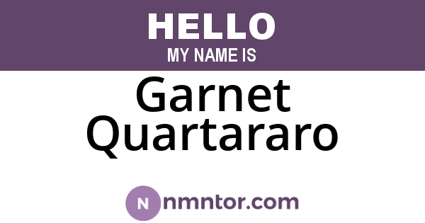 Garnet Quartararo