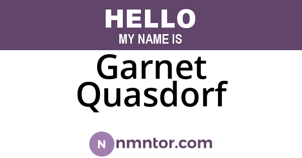 Garnet Quasdorf