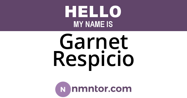 Garnet Respicio