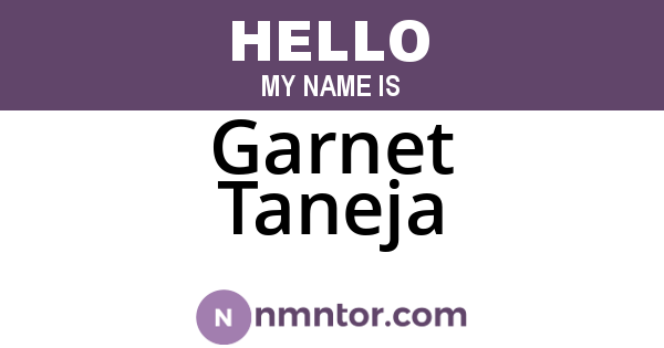 Garnet Taneja