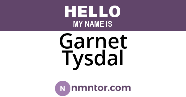 Garnet Tysdal