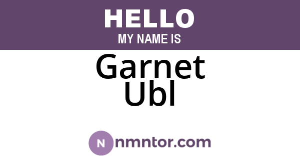 Garnet Ubl