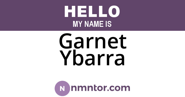 Garnet Ybarra