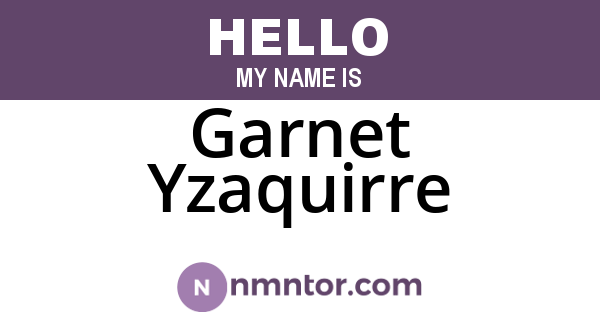 Garnet Yzaquirre