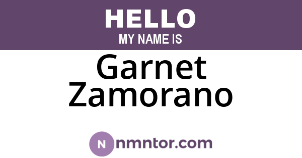 Garnet Zamorano