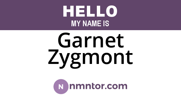 Garnet Zygmont