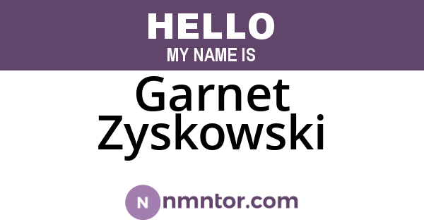 Garnet Zyskowski