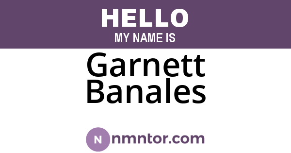Garnett Banales