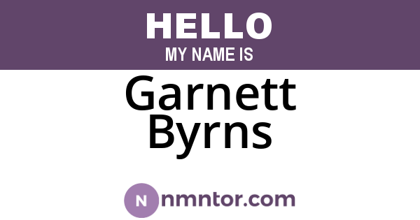 Garnett Byrns