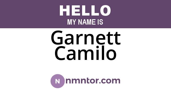 Garnett Camilo