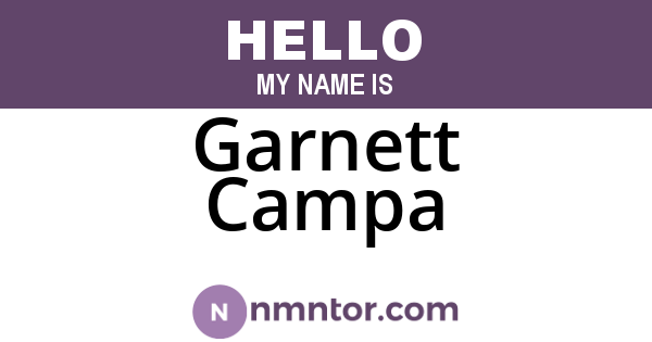 Garnett Campa
