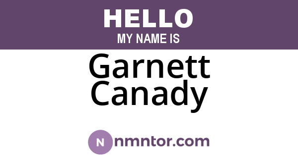 Garnett Canady