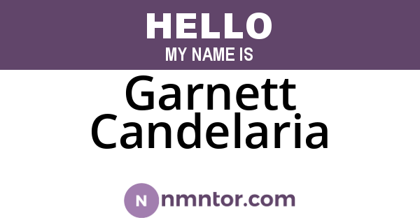 Garnett Candelaria