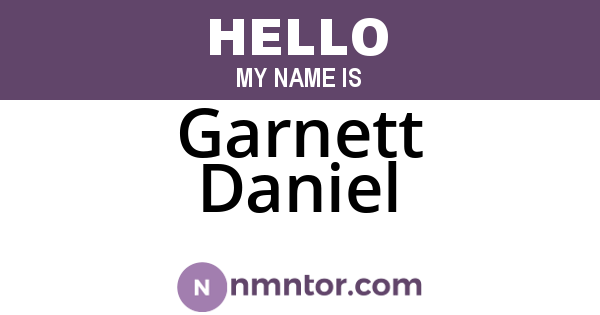 Garnett Daniel