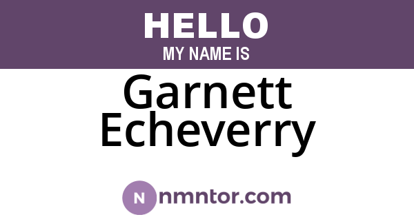 Garnett Echeverry