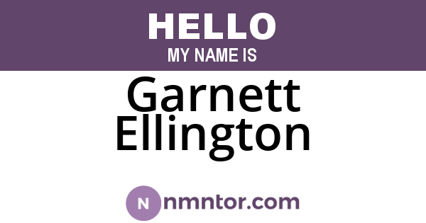 Garnett Ellington