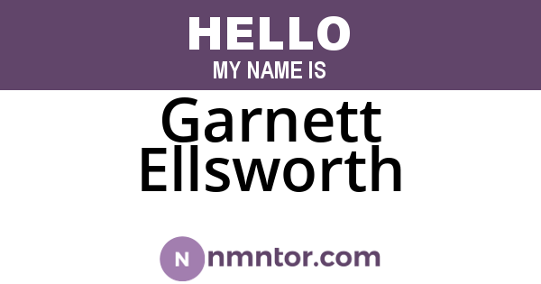 Garnett Ellsworth