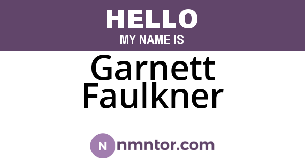 Garnett Faulkner
