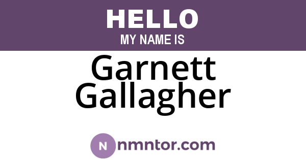 Garnett Gallagher
