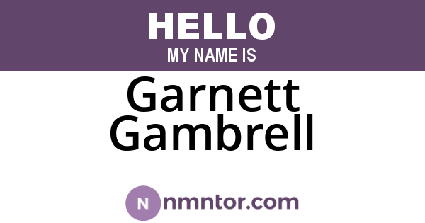 Garnett Gambrell