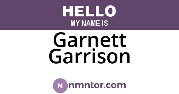 Garnett Garrison