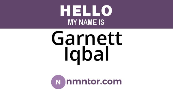 Garnett Iqbal
