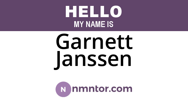 Garnett Janssen
