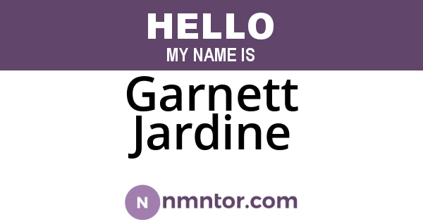 Garnett Jardine