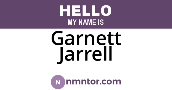 Garnett Jarrell