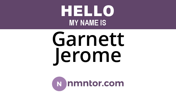 Garnett Jerome
