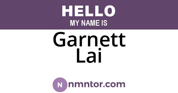 Garnett Lai