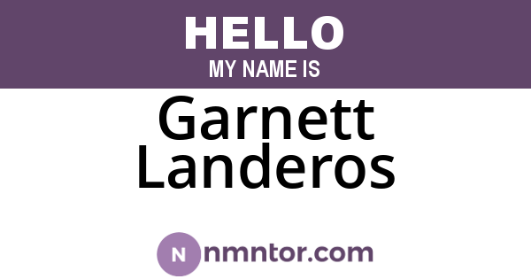 Garnett Landeros