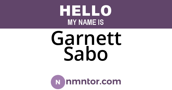 Garnett Sabo
