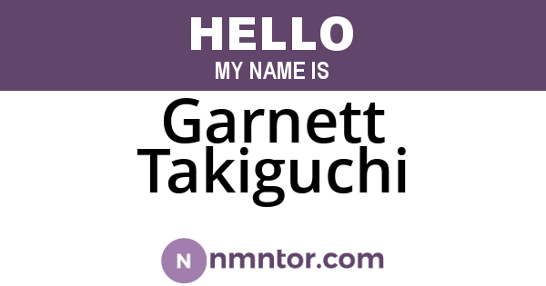 Garnett Takiguchi
