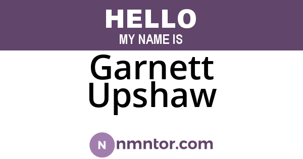 Garnett Upshaw