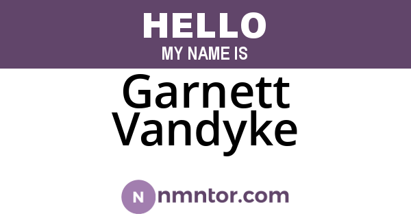 Garnett Vandyke