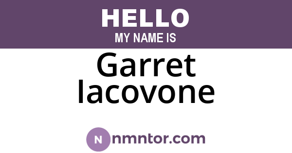 Garret Iacovone