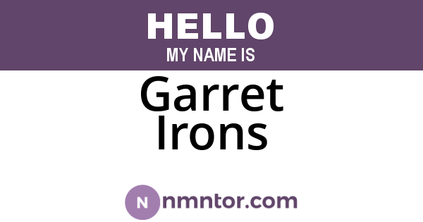 Garret Irons
